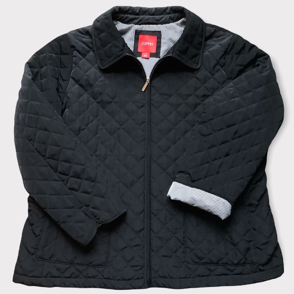 Esprit Jackets & Blazers - Esprit Black Stitch Coat With Front Pockets Size 1X